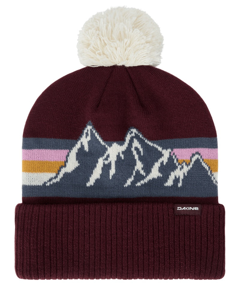 Dakine Jameson Mountain Cuffed Pom Knit Toque port royale burgundy purple