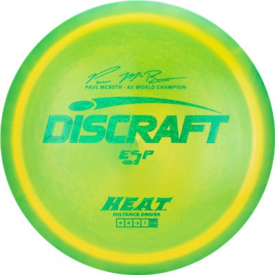 Discraft Paul McBeth 6x ESP Heat Signature Series Distance Driver Golf Disc green