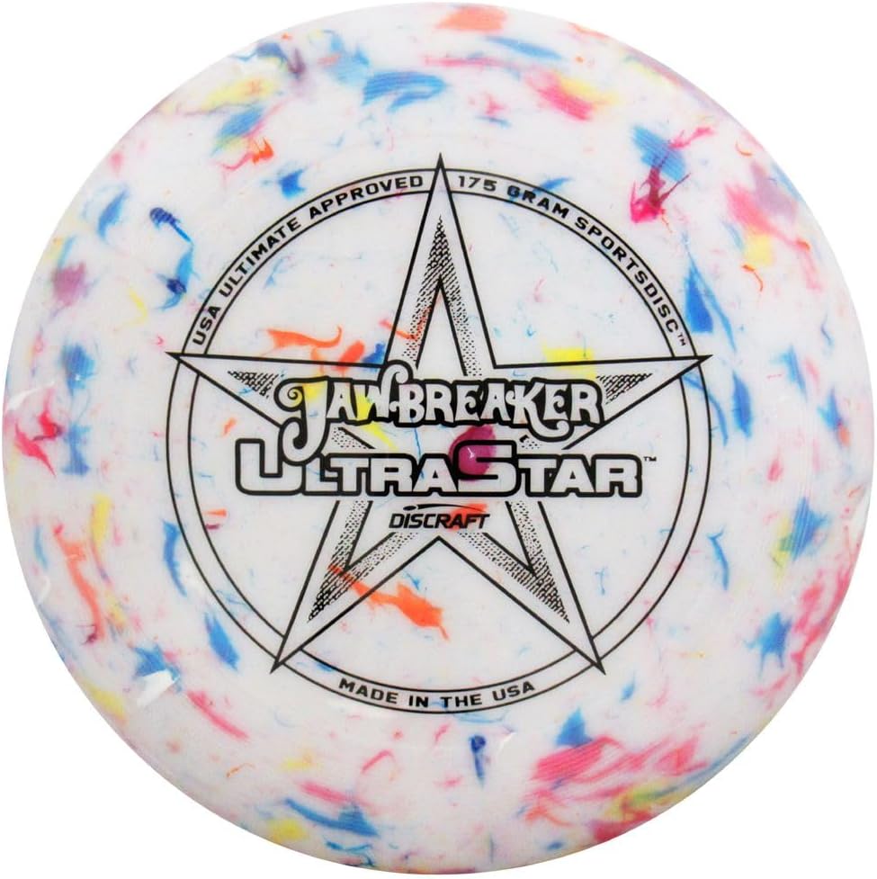Discraft Ultra Star 175G Ultimate Frisbee white multi color