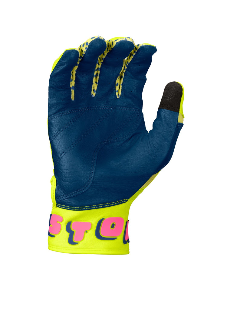 Easton Junior Walk-Off Spring Break Edition Batting Gloves neon yellow/pink 