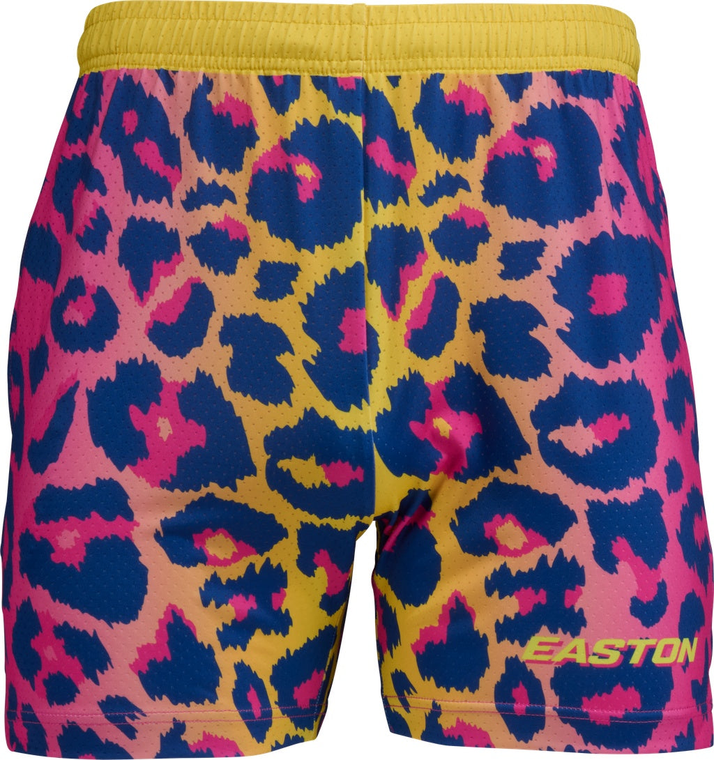 Easton Senior Cheetah Spring Break Collection Shorts pink/yellow/navy