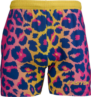 Easton Senior Cheetah Spring Break Collection Shorts pink/yellow/navy