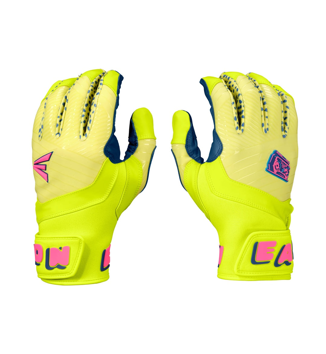 Easton Senior Walk-Off Spring Break Edition Batting Gloves neon yellow/pink