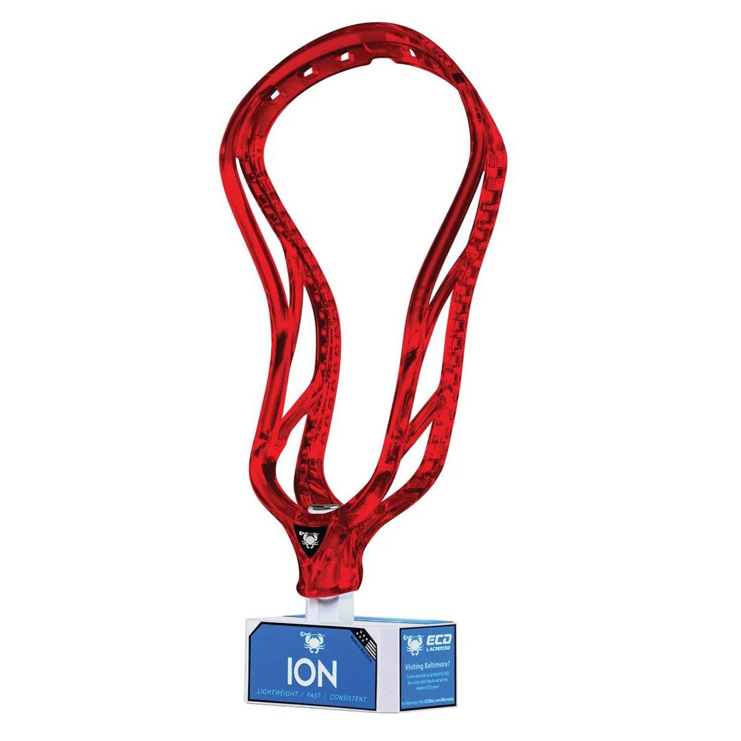 ECD Lacrosse Senior ION Unstrung Lacrosse Player Head red