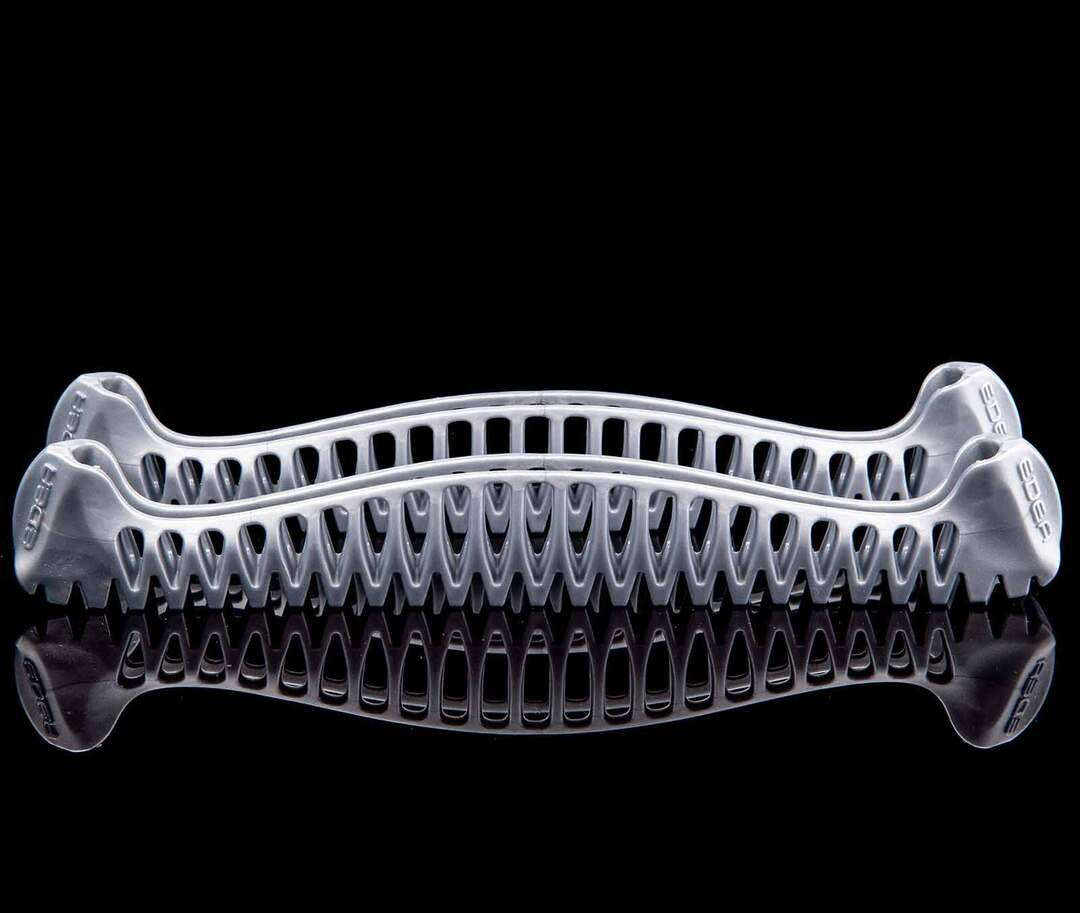 Edea Solid Figure Skating Guards silver polished grey