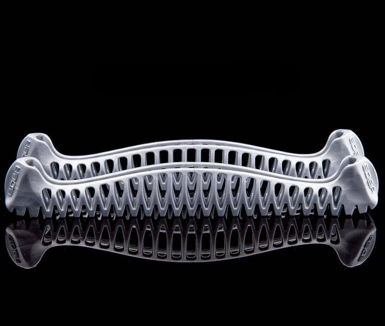 Edea Solid Figure Skating Guards silver polished grey