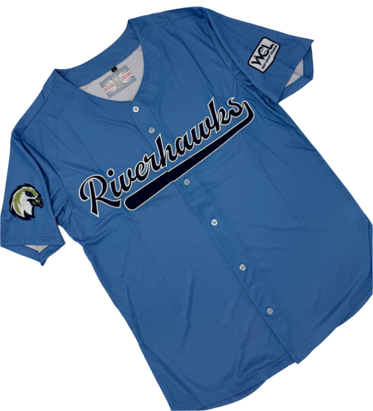 Edmonton Riverhawks Men's Jersey carolina blue