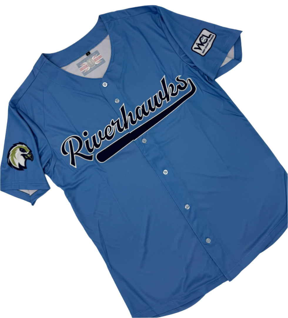 Edmonton Riverhawks Men's Jersey carolina blue