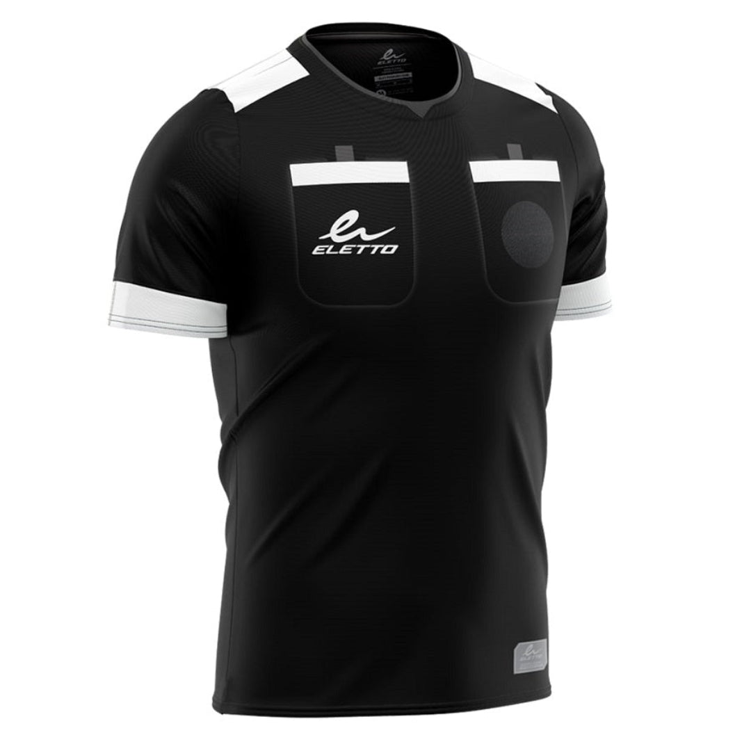 Eletto Senior Pitch Elite Soccer Referee Jersey black