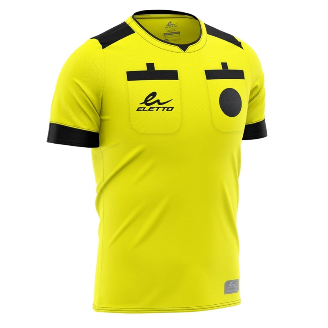 Eletto Senior Pitch Elite Soccer Referee Jersey neon yellow/black