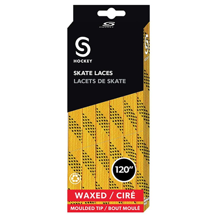 Elite Source For Sports Waxed Hockey Laces Yellow