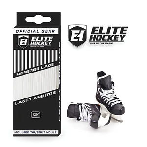 Elite SFS Waxed Hockey Referee Laces white