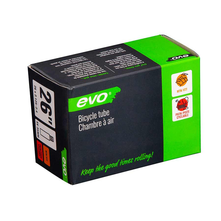 EVO 26" Standard Bike Tube 2.125-2.40" Schrader 48mm