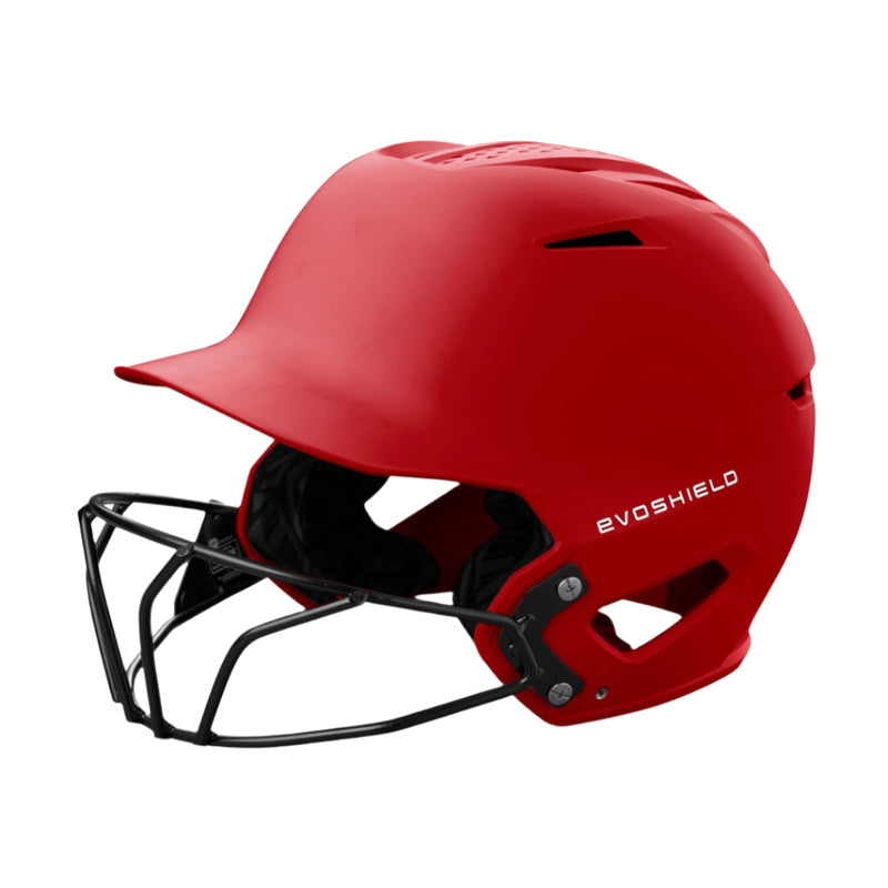 Evoshield XVT 2.0 Matte Batting Helmet with Facemask Red