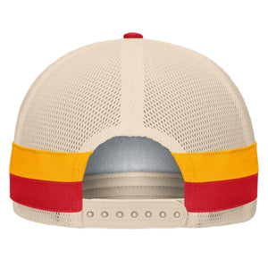 Fanatics Men's NHL Calgary Flames 2025 Prestige 5 Panel A-Frame Hat Red/Cream