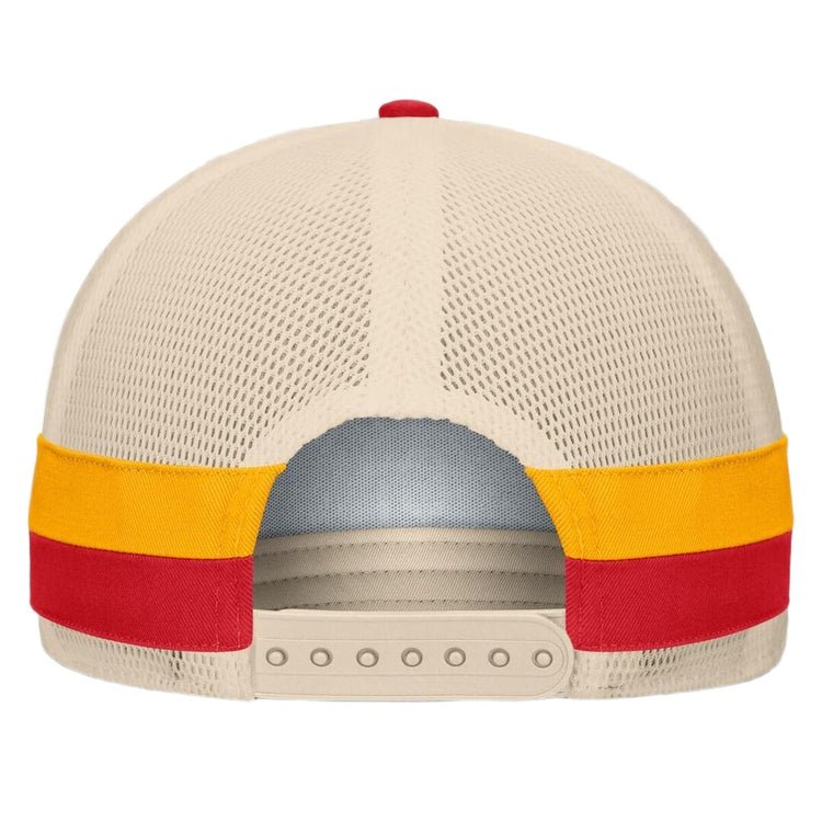 Fanatics Men's NHL Calgary Flames 2025 Prestige 5 Panel A-Frame Hat Red/Cream