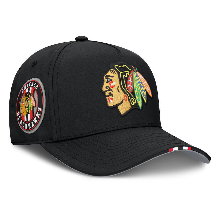 Fanatics Men's NHL Chicago Blackhawks 2025 Adjustable Draft Hat black