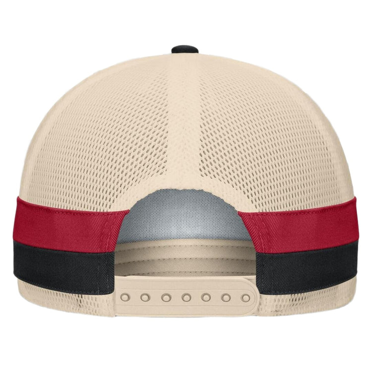Fanatics Men's NHL Chicago Blackhawks 2025 Prestige 5 Panel A-Frame Hat Black/Cream
