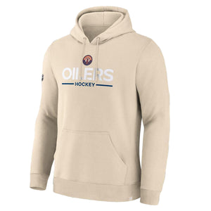 Fanatics Men's NHL Edmonton Oilers 2025 Alternate Fleece Hoodie Cream beige tan