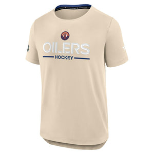 Fanatics Men's NHL Edmonton Oilers 2025 Authentic Pro Alternate Tech T-Shirt cream