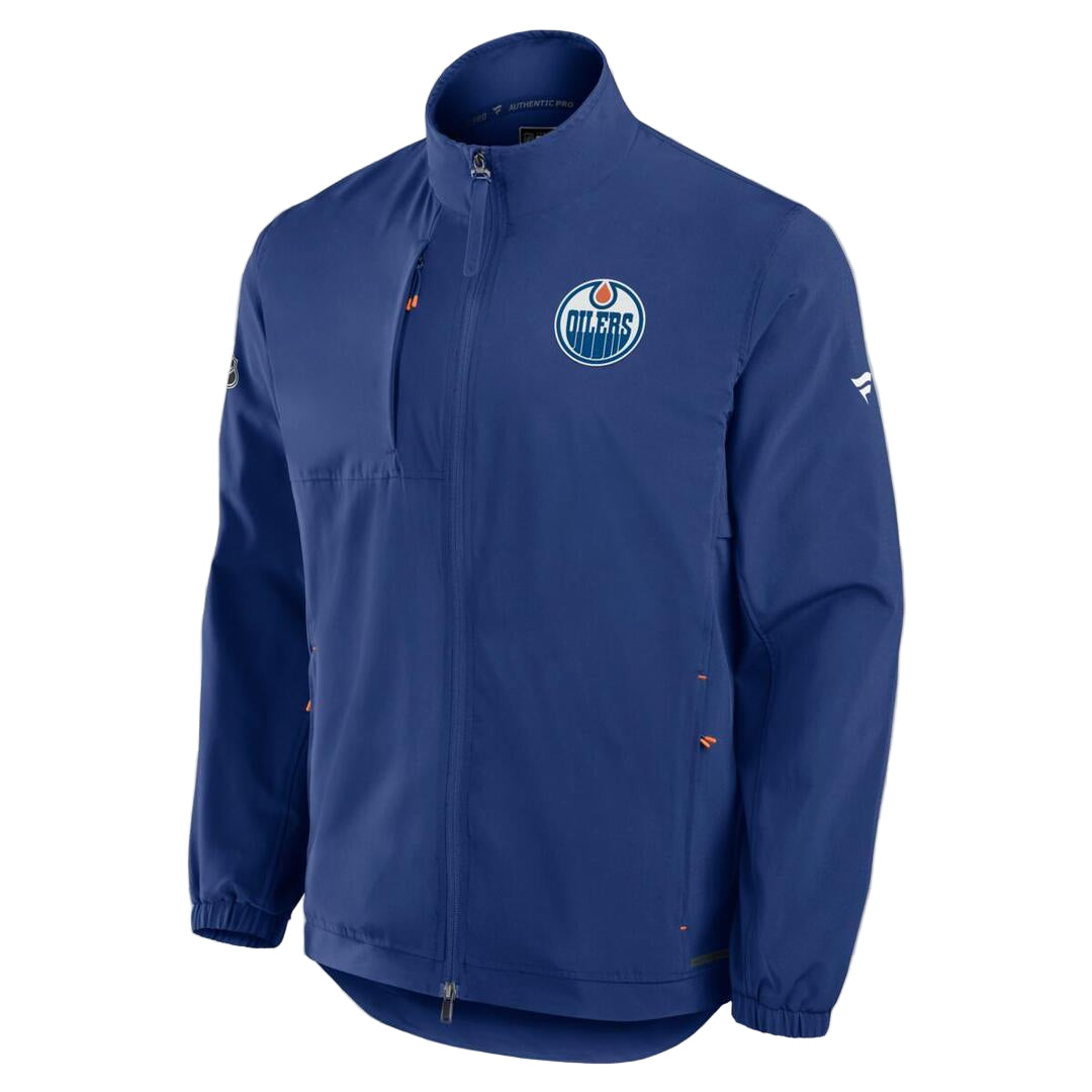 Fanatics Men's NHL Edmonton Oilers 2025 Authentic Pro Rink Coaches Jacket blue