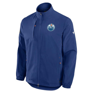 Fanatics Men's NHL Edmonton Oilers 2025 Authentic Pro Rink Coaches Jacket blue