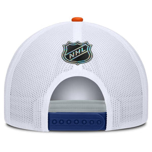 Fanatics Men's NHL Edmonton Oilers 2025 Authentic Pro Rink A-Frame Rope Hat Blue white