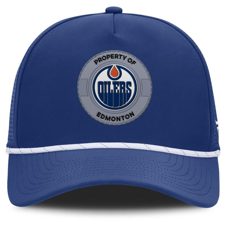 Fanatics Men's NHL Edmonton Oilers 2025 Authentic Pro Rink Meshback Rope Hat Blue