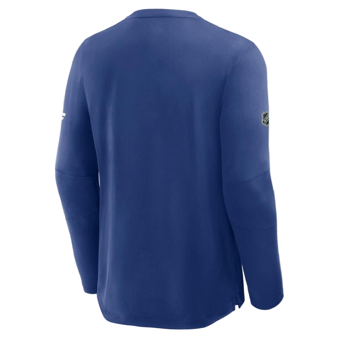 Fanatics Men's NHL Edmonton Oilers 2025 Authentic Pro Rink Tech Long Sleeve Shirt blue