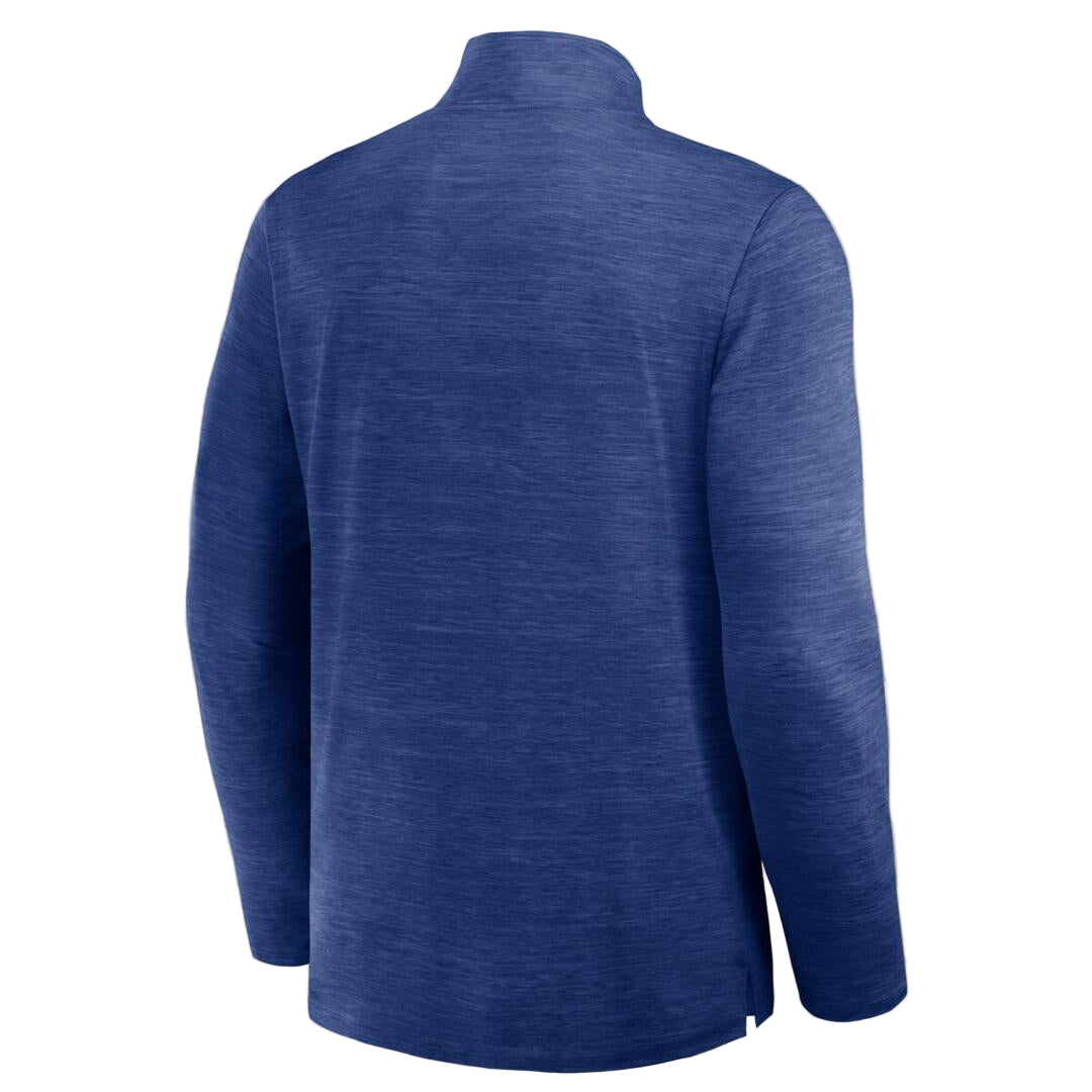 Fanatics Men's NHL Edmonton Oilers 2025 Clutch Poly 1/4 Zip Long Sleeve blue