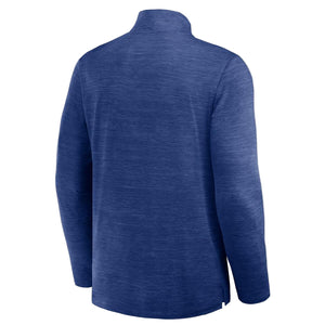 Fanatics Men's NHL Edmonton Oilers 2025 Clutch Poly 1/4 Zip Long Sleeve blue