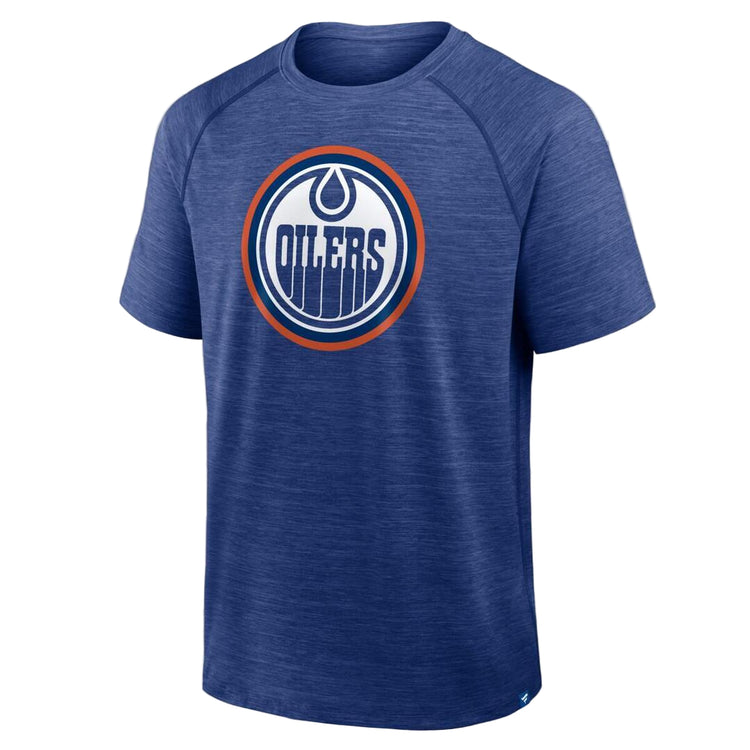 Fanatics Men's NHL Edmonton Oilers 2025 Clutch Poly T-Shirt royal blue