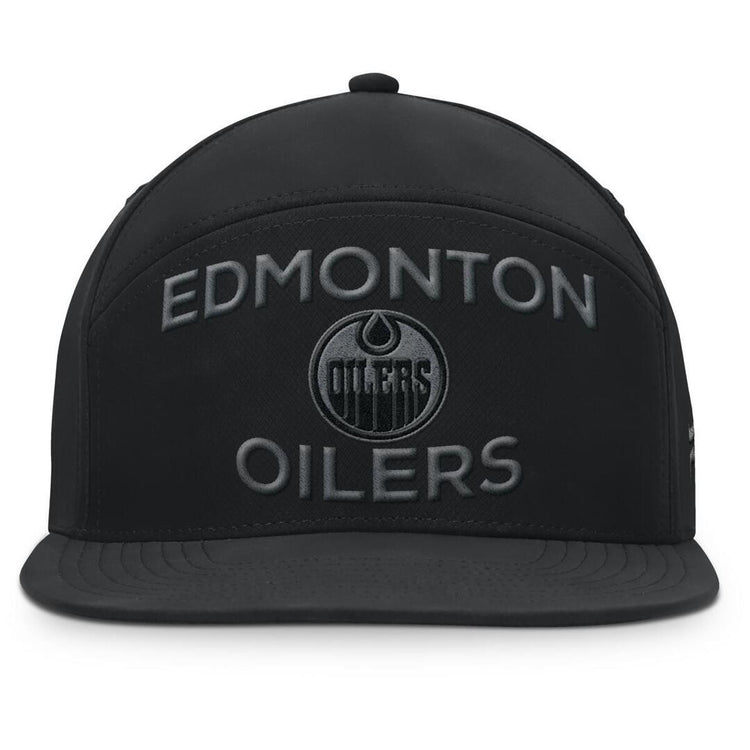 Fanatics Men's NHL Edmonton Oilers 2025 Road 5 Panel Hat Black