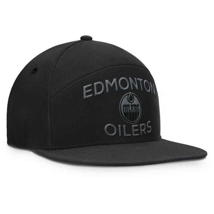 Fanatics Men's NHL Edmonton Oilers 2025 Road 5 Panel Hat Black
