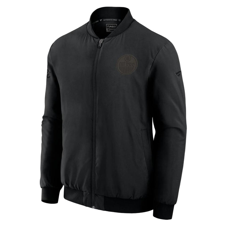 Fanatics Men's NHL Edmonton Oilers 2025 Road Bomber Jacket black