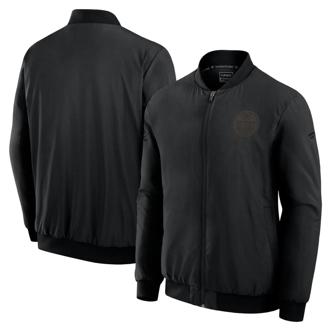 Fanatics Men's NHL Edmonton Oilers 2025 Road Bomber Jacket black