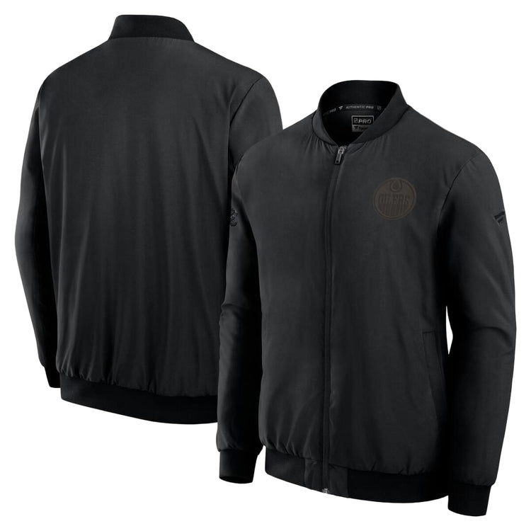 Fanatics Men's NHL Edmonton Oilers 2025 Road Bomber Jacket black