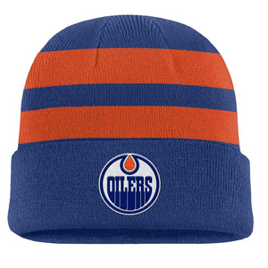 Fanatics Men's NHL Edmonton Oilers 2025 Swipe Cuffed Knit Toque Blue/Orange