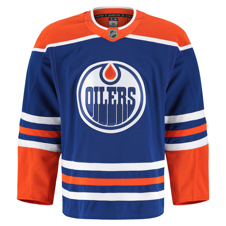 Fanatics Men's NHL Edmonton Oilers Authentic Pro Home Jersey royal blue orange