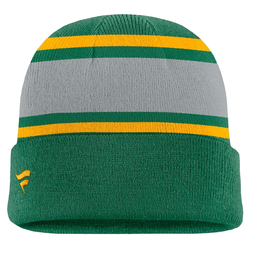 Fanatics Men's NHL Minnesota North Stars 2025 Varsity Cuffed Knit Toque Green grey