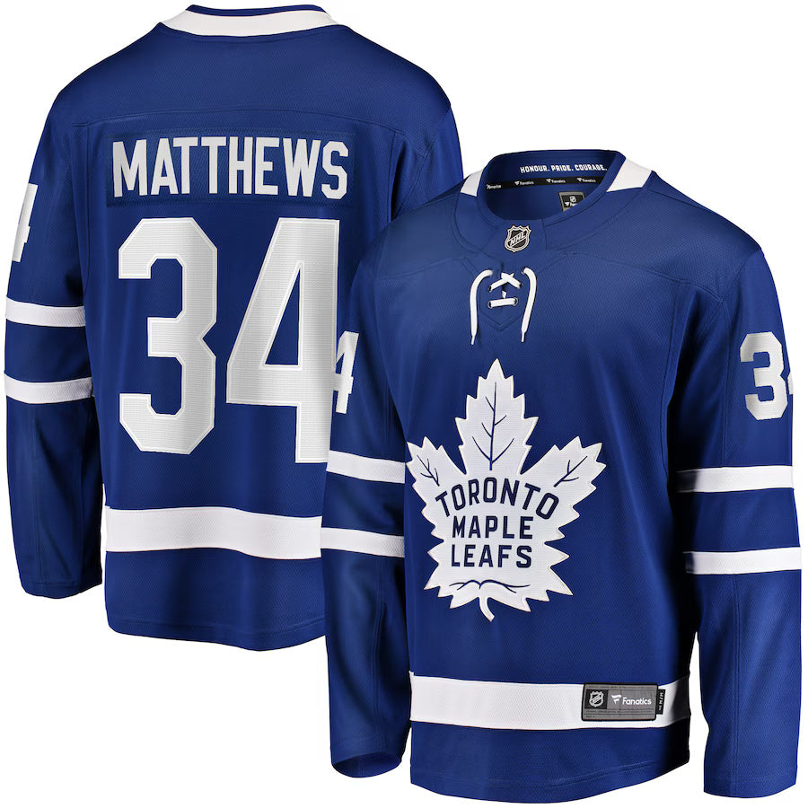 Fanatics Men's NHL Toronto Maple Leafs Auston Matthews Breakaway Home Jersey royal blue