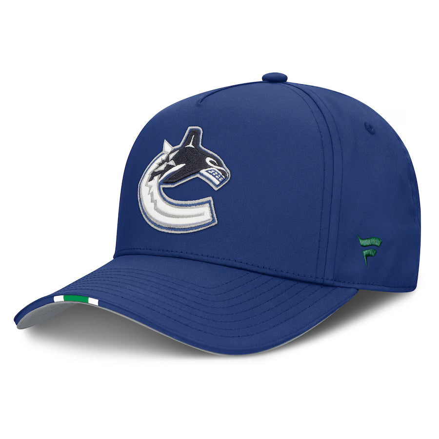 Fanatics Men's NHL Vancouver Canucks 2025 Adjustable Draft Hat blue