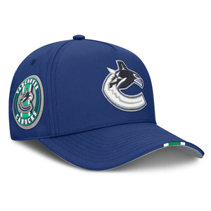 Fanatics Men's NHL Vancouver Canucks 2025 Adjustable Draft Hat blue