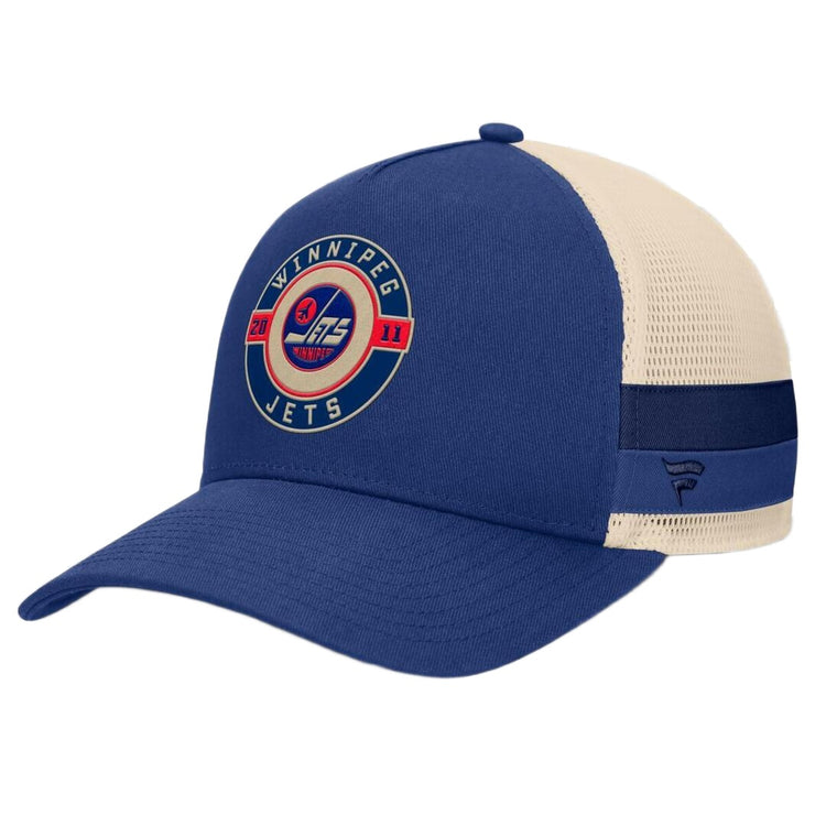 Fanatics Men's NHL Winnipeg Jets 2025 Prestige 5 Panel A-Frame Hat Blue/Cream