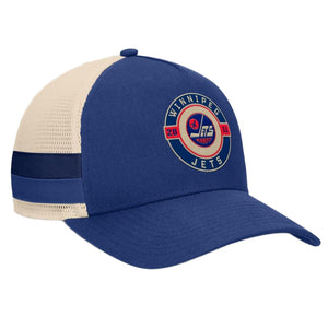 Fanatics Men's NHL Winnipeg Jets 2025 Prestige 5 Panel A-Frame Hat Blue/Cream