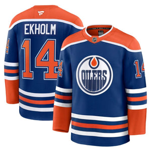 Fanatics NHL Edmonton Oilers Mattias Ekholm Premium Home Jersey Blue 2