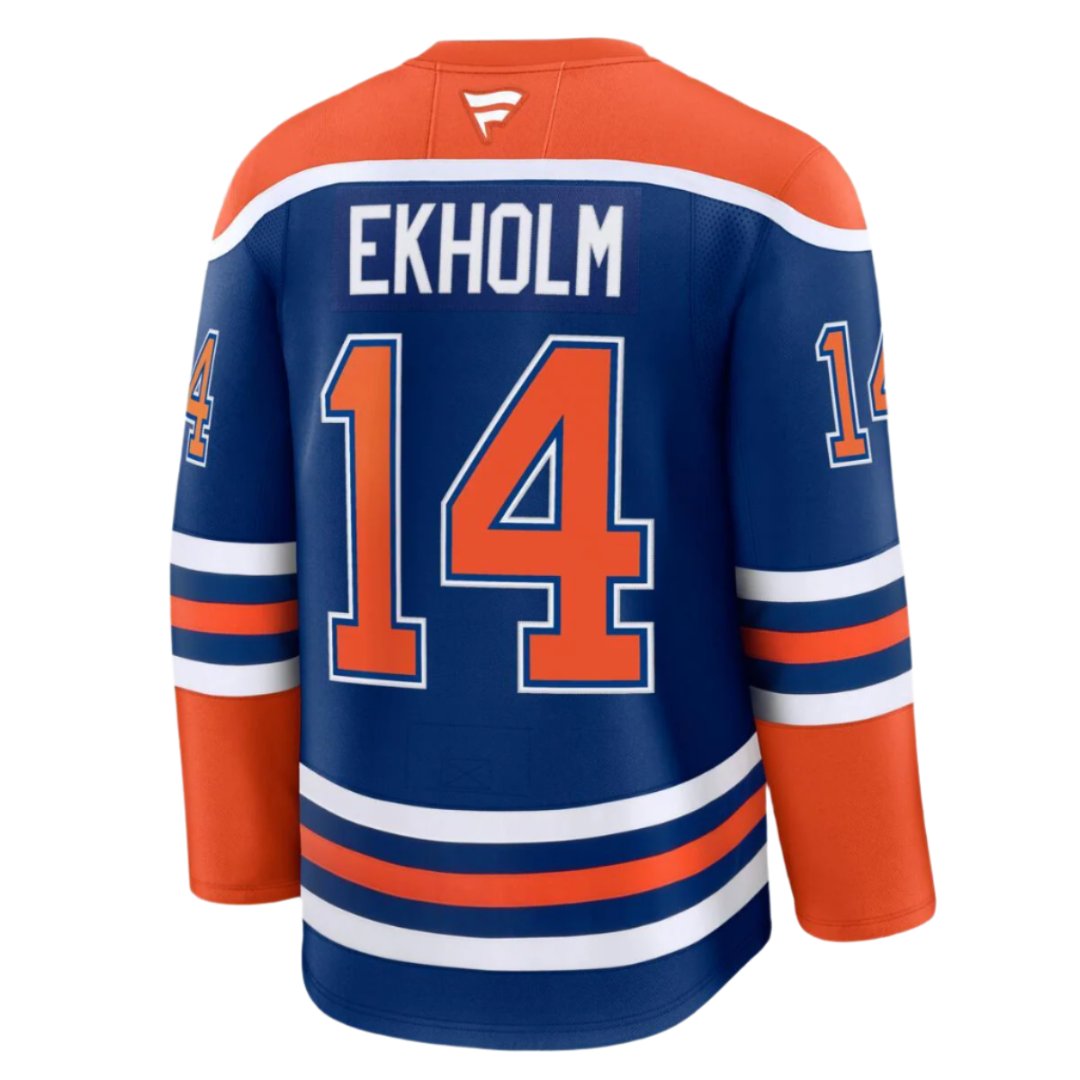 Fanatics NHL Edmonton Oilers Mattias Ekholm Premium Home Jersey Blue