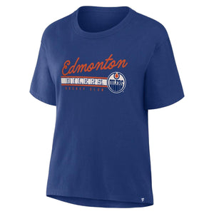 Fanatics Women's NHL Edmonton Oilers 2025 Local Pride T-Shirt blue