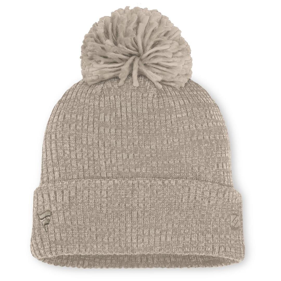 Fanatics Women's NHL Edmonton Oilers 2025 Road Cuffed Pom Knit Toque Beige