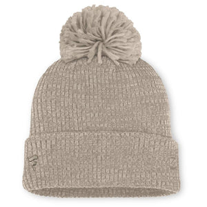 Fanatics Women's NHL Edmonton Oilers 2025 Road Cuffed Pom Knit Toque Beige